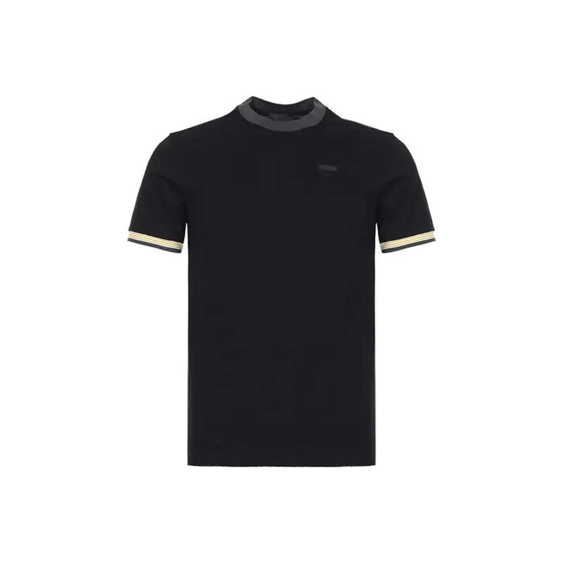 PRADA T-Shirts Men Black Smoke Gray-0
