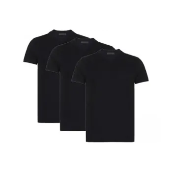 PRADA T-Shirt Men's Three-Piece Set Pack Black
