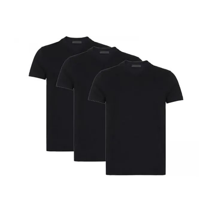 PRADA T-Shirt Men's Three-Piece Set Pack Black-0