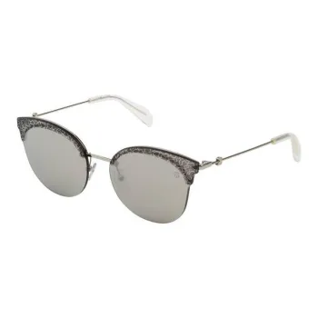 TAOSIXIONG Metal Browline Sunglasses Unisex Silver