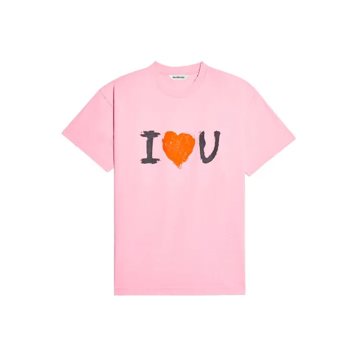 Balenciaga T-Shirts Unisex Pink-0