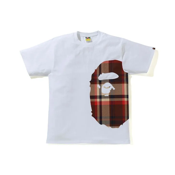 Bape Check Side Big Ape Head Tee-4