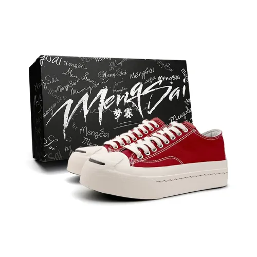 Mengsai Anti Slip And Wear Resistant Lightweight Balance Low Top Canvas Shoes Unisex Strawberry Tower Red