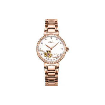 EBOHR Revenge Collection Mechanical Movement Stainless Steel Strap Watch Women's Watch White Dial