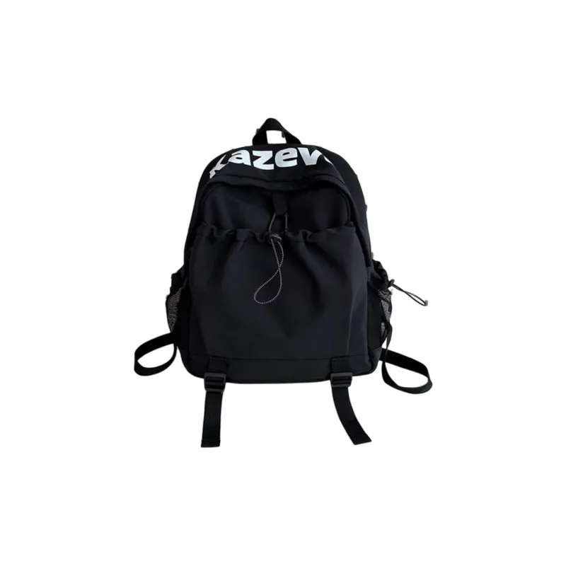 URBAN FOREST Nylon Backpack Unisex Gray/Black/Orange/Pink-5