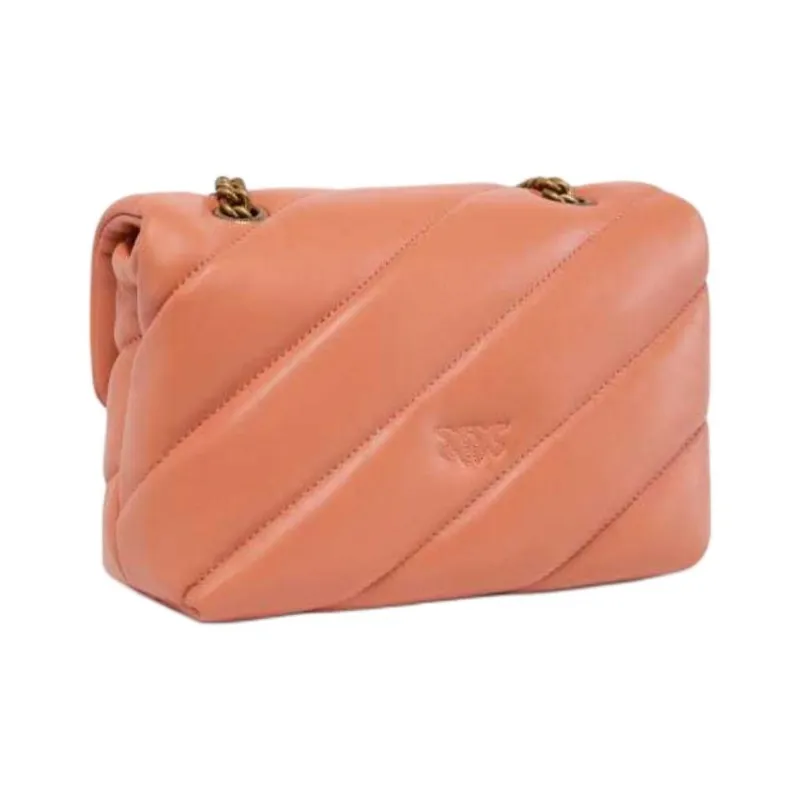 PINKO Love Bag Puff Sheepskin Shoulder Bag Mini Women's Orange-1