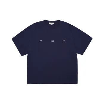 UNVESNO SS21 Straight T Shirt Unisex Navy Blue