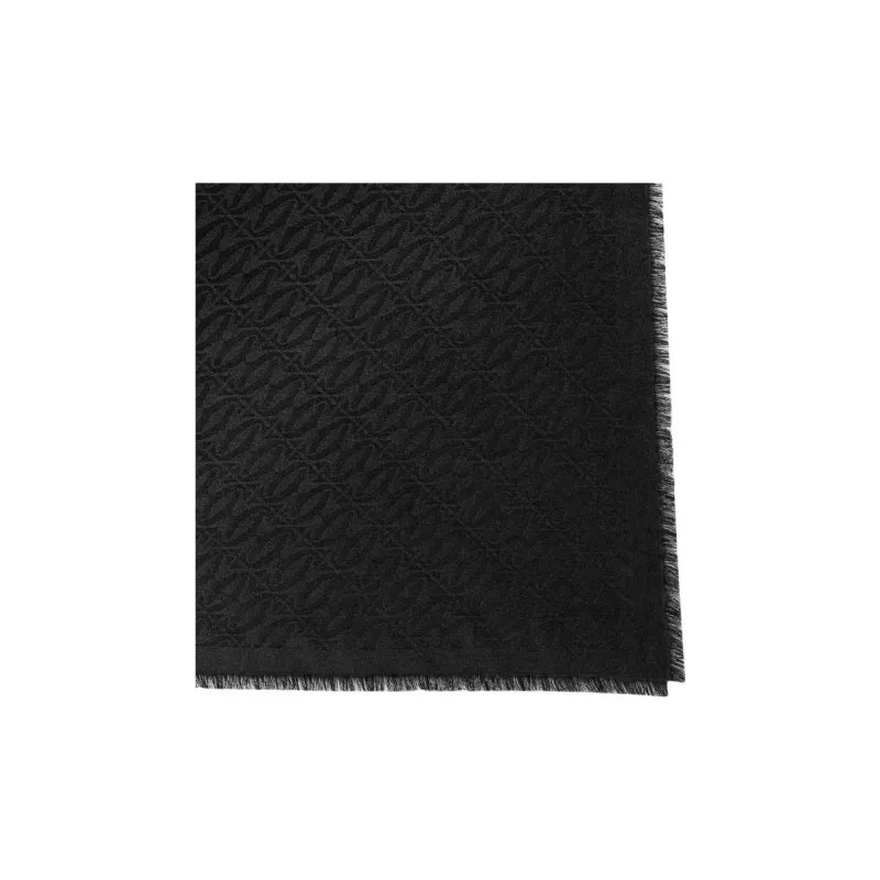 CARTIER Wool Silk Shawls Unisex Black-1