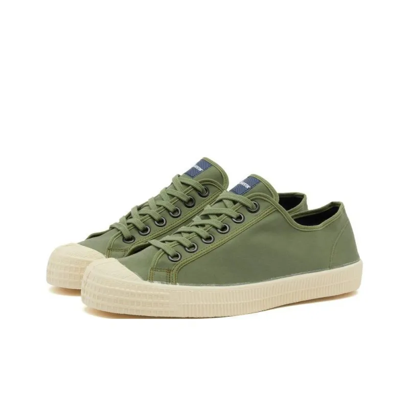 Novesta Star Master Wax Cotton Low Top Canvas Shoes Unisex Army Green-1