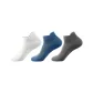 246199 Thin Ankle Socks 3 Pack (White/Haze Blue/Dark Gray)