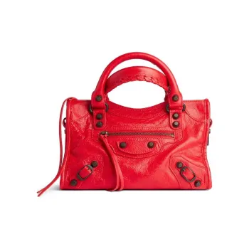 Balenciaga Le City Lambskin Shoulder Bag, Crossbody Bag, Handbag Mini Women's Vermilion
