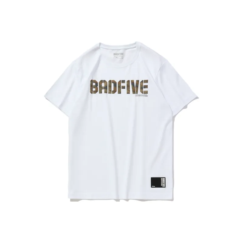 LiNing Badfive T Shirt Men's Standard White-0