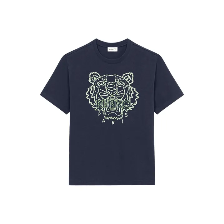 KENZO Classic Tiger Head SS22 T Shirt Men's Navy Blue-0