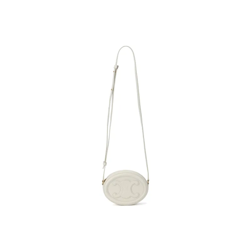 CELINE Smooth Calf Leather Wallet, Shoulder Bag, Crossbody Bag Regular Women's Ecru-0