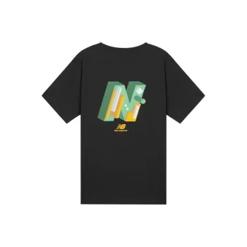 New Balance Drop Shoulder Sleeve T Shirt Men's Black
