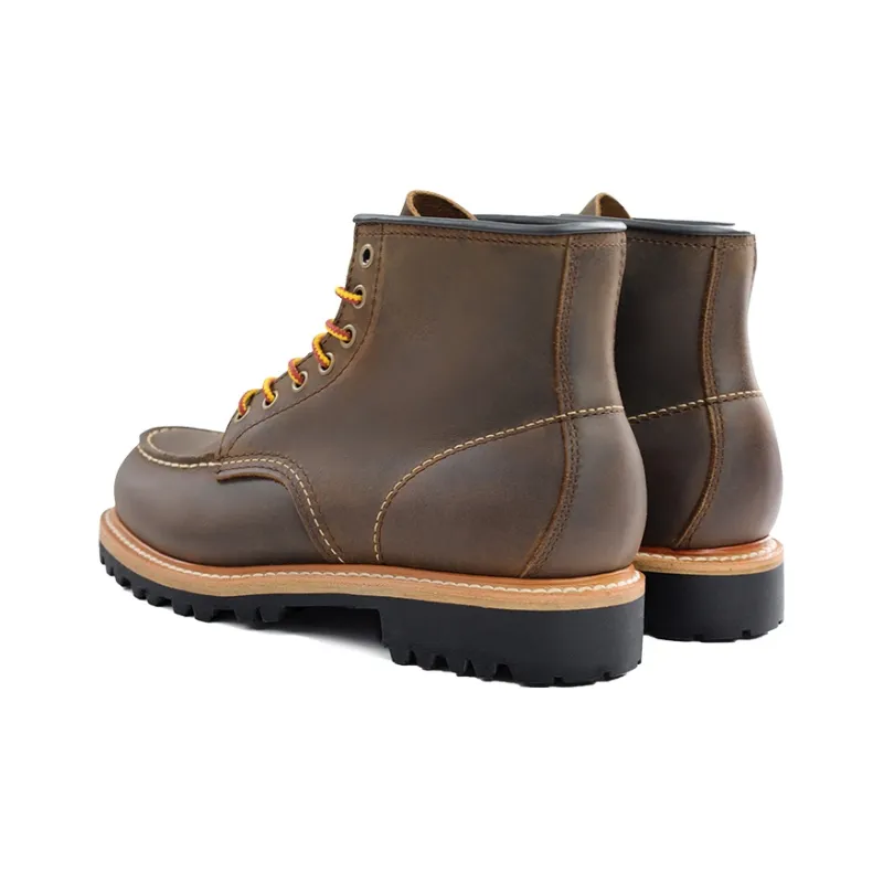 ROCKEY BAND Cushioned Wear Resistant Breathable Height Increasing Mid Top Outdoor Shoes Men's Dark Brown-3