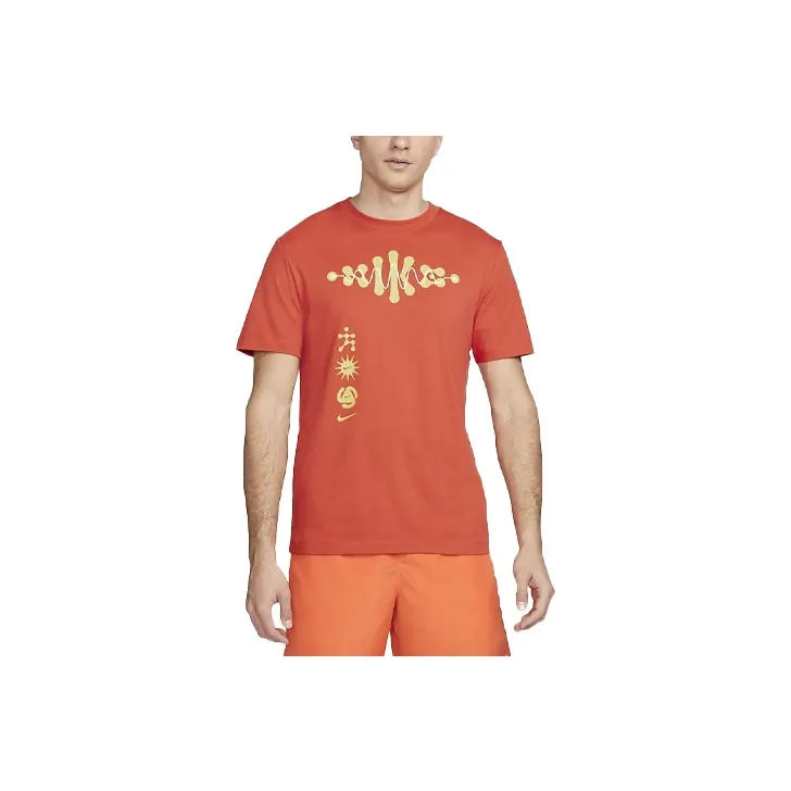 Nike T-Shirts Men Orange-0