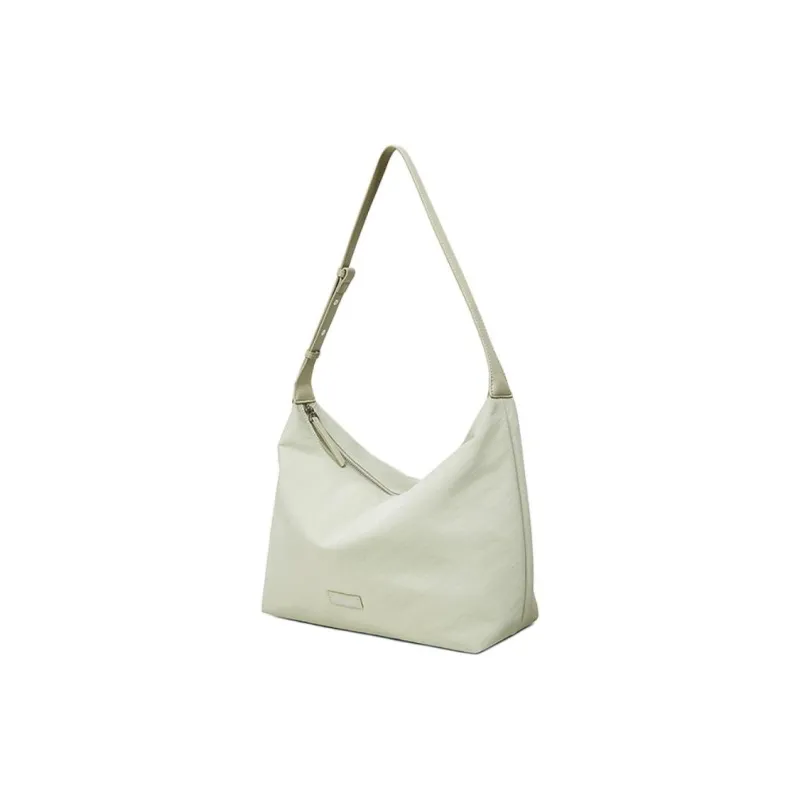 Teenmix Fabric Shoulder Bag Medium Size Women's Mint Green/White/Black-1