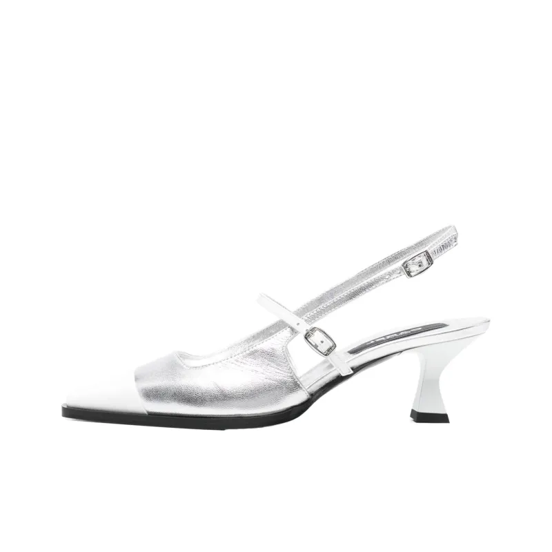 Carel Cecile Irregular Heel High Heels Women's Silver-0