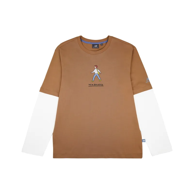 New Balance x Zero Per Zero Set in Sleeve T Shirt Unisex Khaki-0