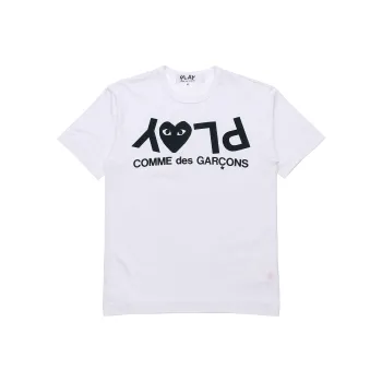 Comme Des Garcons Play Inverted Text T shirt