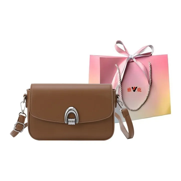 Yalu PU Crossbody Bag Shoulder Bag Regular Women's Black/White/Pink/Brown/Khaki-24
