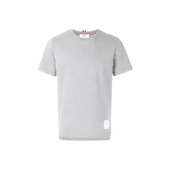 THOM BROWNE Logo Patch Crewneck T Shirt