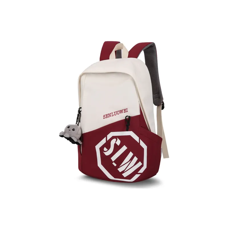 LUVISTRUE Nylon Backpack Unisex Gray/Black/Burgundy/Khaki/Blue-18