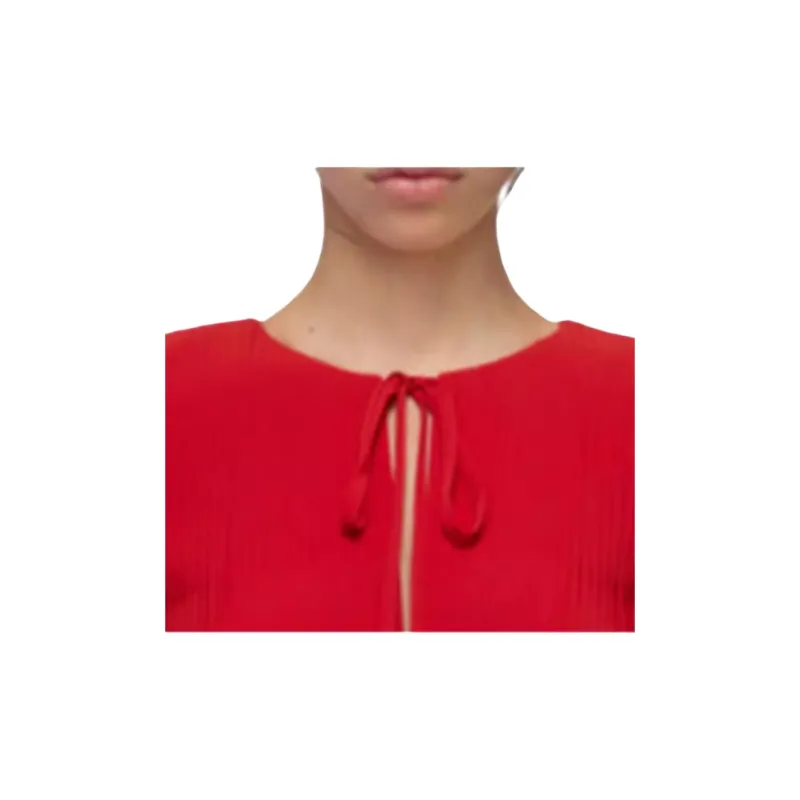 Self portrait SS22 Short Sleeved Dresses Women's Red-3
