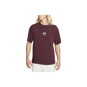 Nike T Shirts Men Night Brown Red