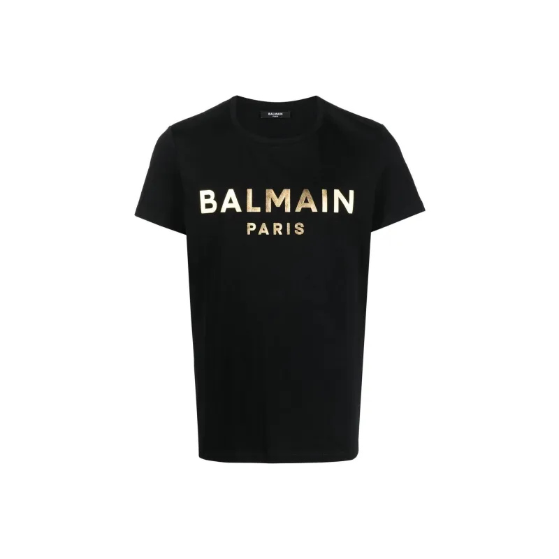 BALMAIN Logo Printed Crewneck T Shirt-0