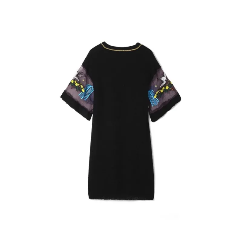 Mapping Short Sleeved Dresses Women's Black-1