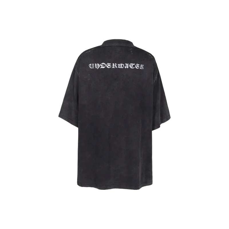 UNDERWATER T Shirt Unisex Sand Wash Black-1