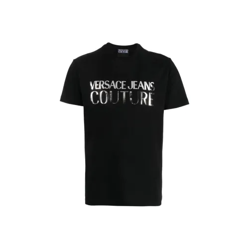 VERSACE Logo patch Cotton T shirt