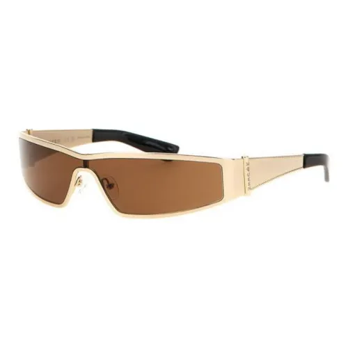 Alexander McQueen Acetate Metal Irregular Shape Sunglasses Women's Gold