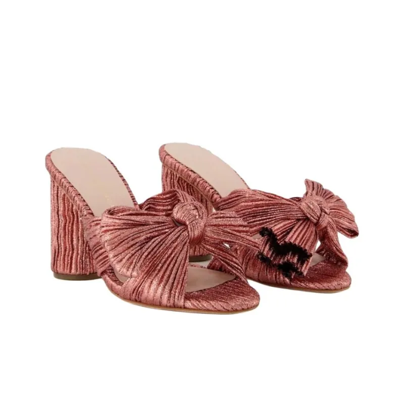 Loeffler Randall Slide Slippers 8cm Women's Pink-2