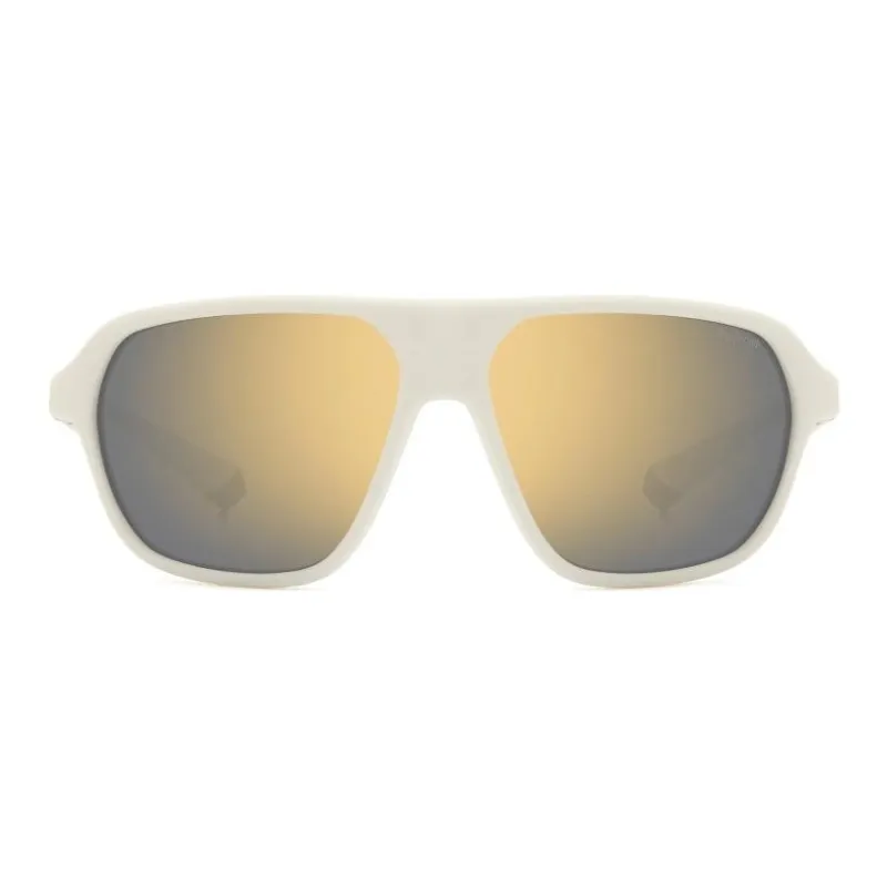 Polaroid Plastic Irregular Shape Sunglasses Unisex White-1