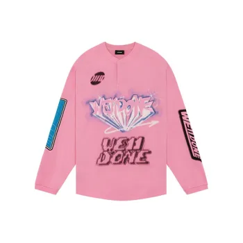 WE11DONE SS22 T Shirt Unisex Pink