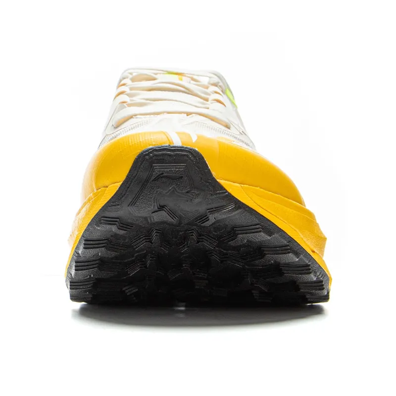 LiNing Anti Slip Wear Resistant Low Top Casual Trail Running Shoes Men's Beige Yellow-4