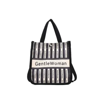 NOMK Canvas Handbag Crossbody Bag Women's Black/Khaki/Green/Rose/Letter White/Letter Black