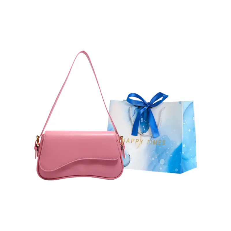 ROUNDOT PU Shoulder Bag Regular Women's White/Black/Pink/Black/Coffee/Blue-21
