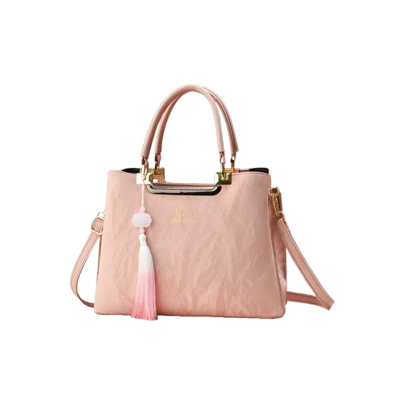 PINK·LAND PU Handbag Regular Women's Ecru/Pink/Green/Black-14