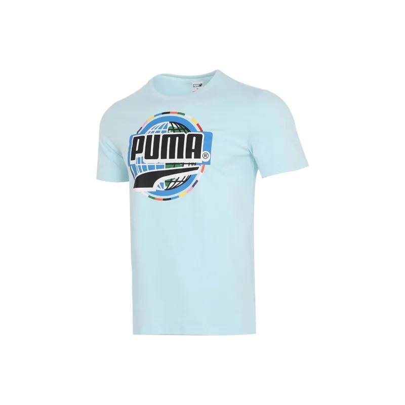 PUMA Set in Sleeve T Shirt Men's Sky Blue-0
