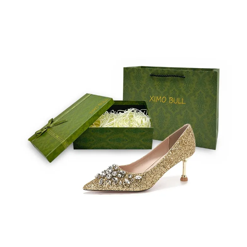 XIMO BULL High Heels Women's Champagne-19