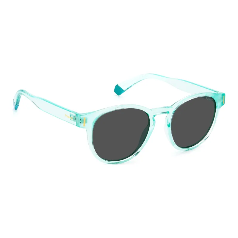 Polaroid Plastic Round Sunglasses Unisex Blue-2