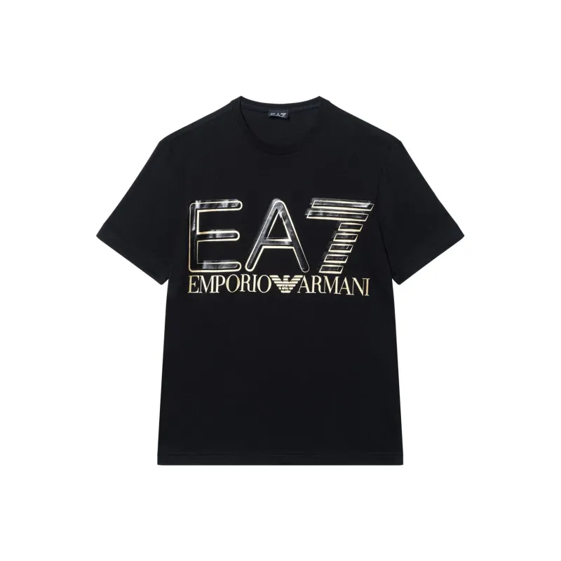 EMPORIO ARMANI EA7 SS22 T Shirt Men's Black Gold-0