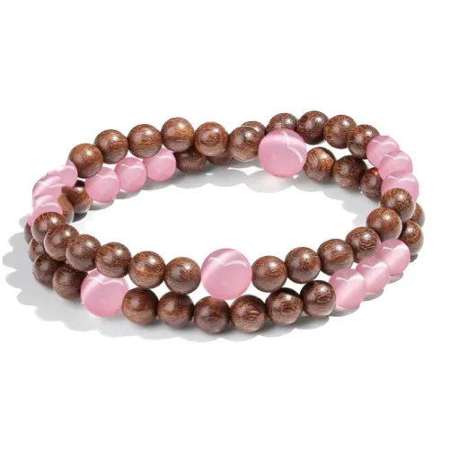 Blooming Petals Golden Sandalwood Bracelets Unisex
