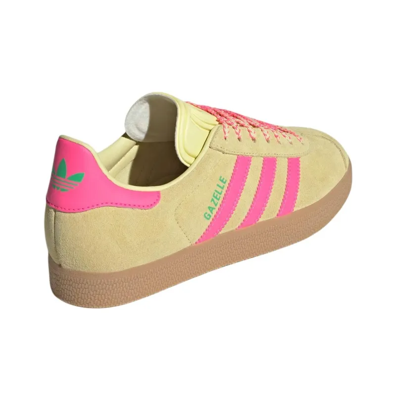 Adidas Gazelle Powder Yellow Lucid Pink Women's-3