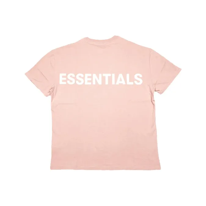 Fear Of God Essentials Pink 3M Logo Boxy T Shirt-0