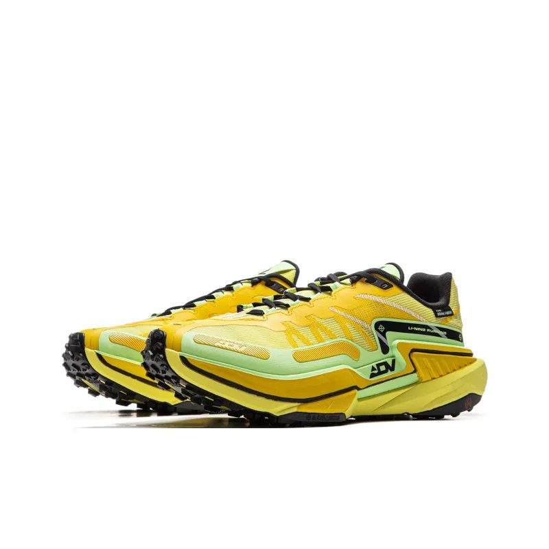 LiNing Anti Slip Wear Resistant Low Top Trail Running Shoes Men's Yellow-2